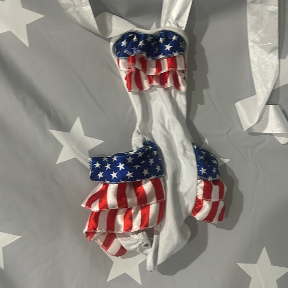 Red white and blue bubble for 6m-2 years old